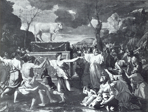 Nicolas Poussin: Der Tanz um das Goldene Kalh, 1635