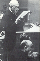 Weizmanns Abschiedsrede am Zionistischen Kongress, 1946.