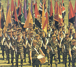 Eine Einheit der IDF bei einer Parade