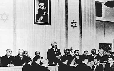 David Ben Gurion proklamiert den Staat Israel